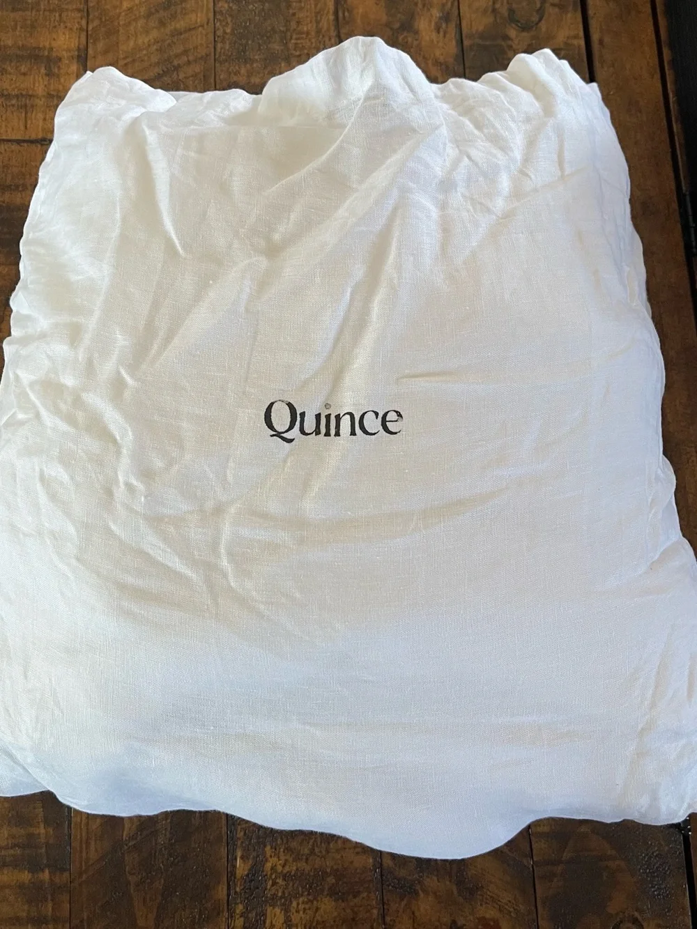 Quince European Linen Double Flange 1 Piece Duvet Cover, King/Cal (White)
